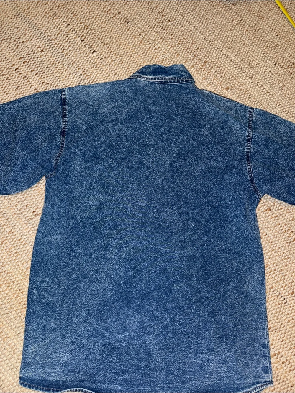 Vintage Pretty Blue Country Embroidered Beaded and Gold Buttoned Acid Washed ♥️ - Picture 8 of 8